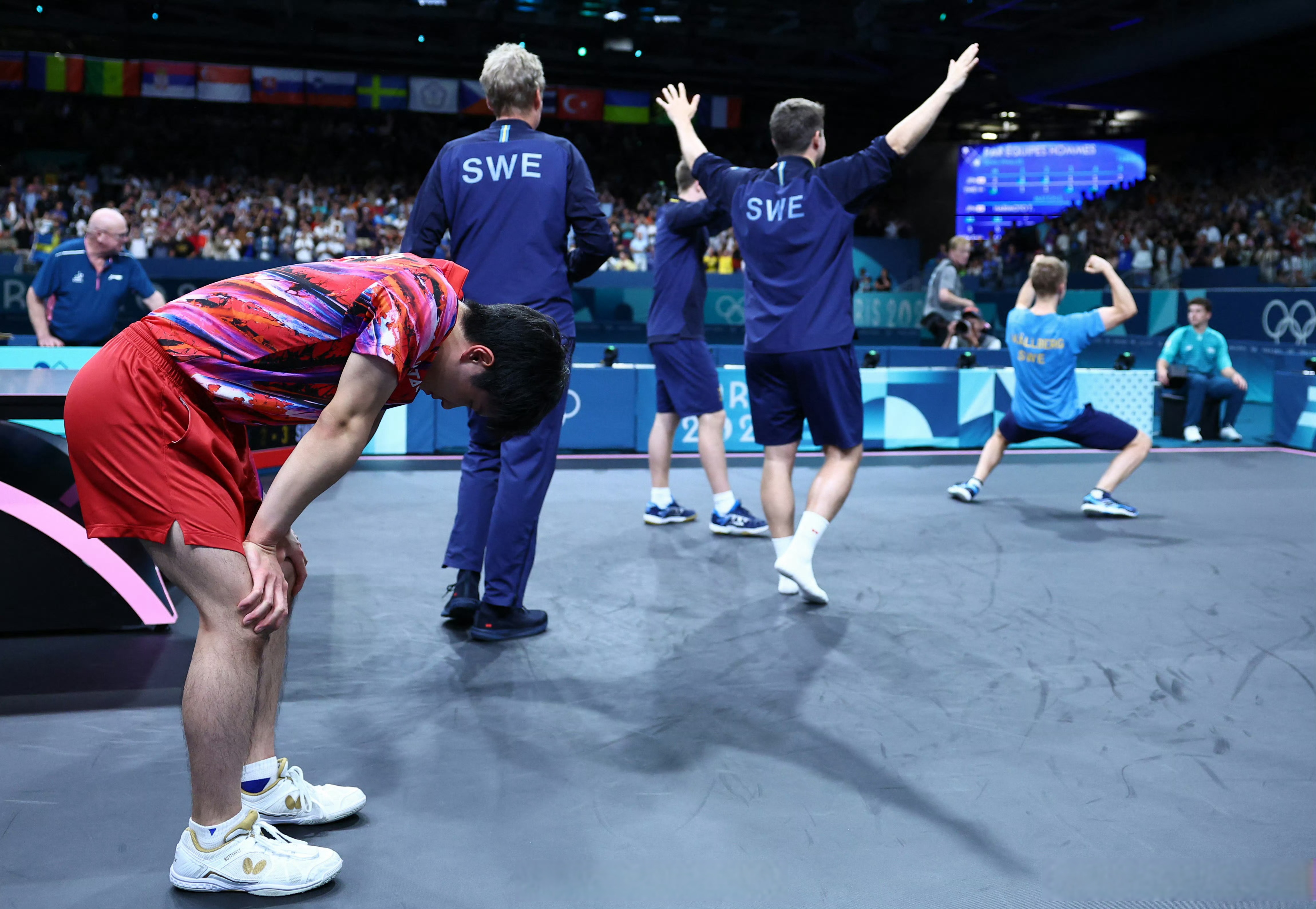 瑞典队险胜奥地利队，张本智和刷新纪录